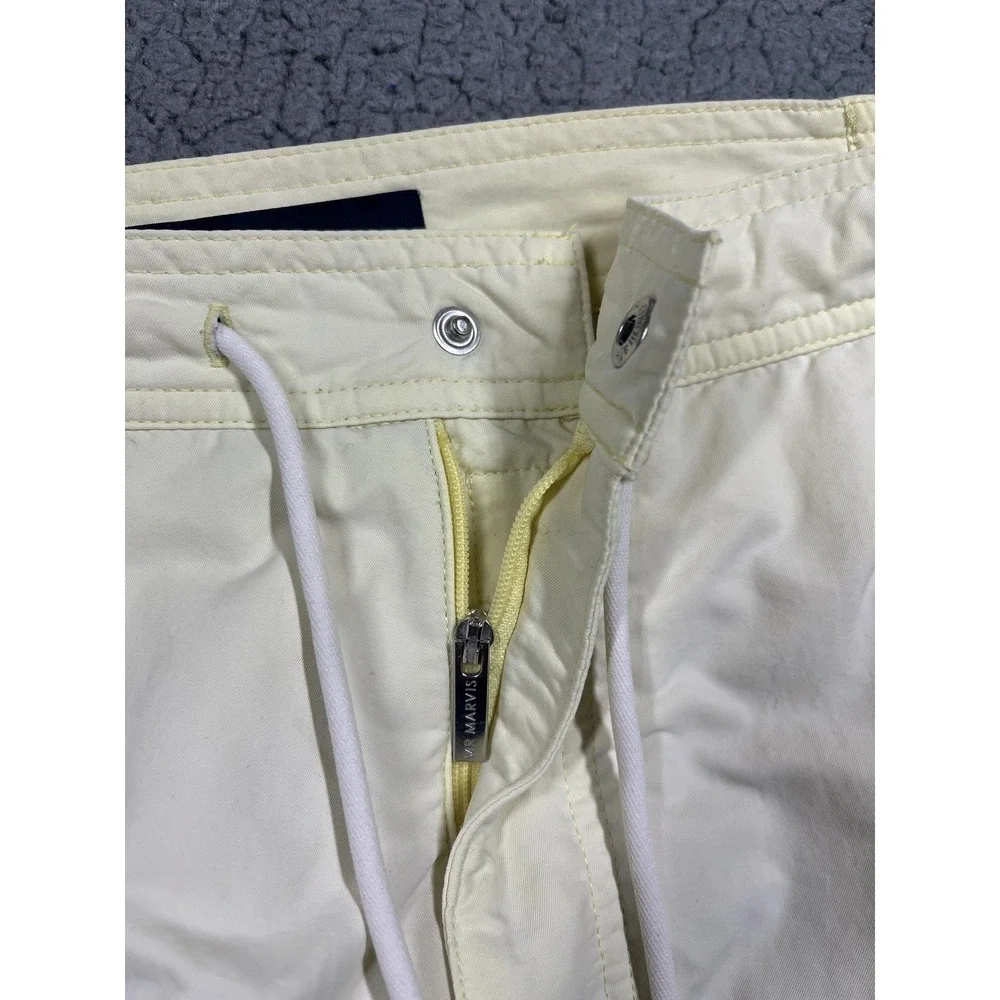 MR MARVIS Swim Shorts Mens Large Yellow The Limoncello Mesh Lined Drawstring